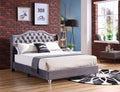 Joy G1931 Fb Up Full Upholstered Bedgray Gray Foam Velvet