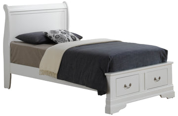 Louis Phillipe G3190D Tsb2 Twin Storage Bedwhite White Particle Board