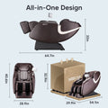 Bosscare 2023 Massage Full Body Chairs With Ai Voice, App Control Zero Gravity Shiatsu Recliner Massage Chair Brown Brown Leather Leather