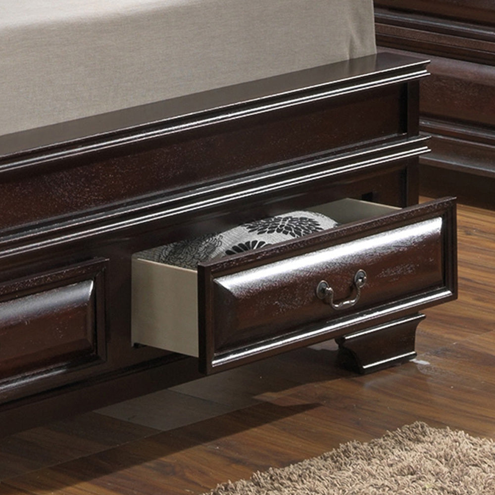 Lavita G8875E Qb5 Queen Storage Bedcappuccino Beige Particle Board