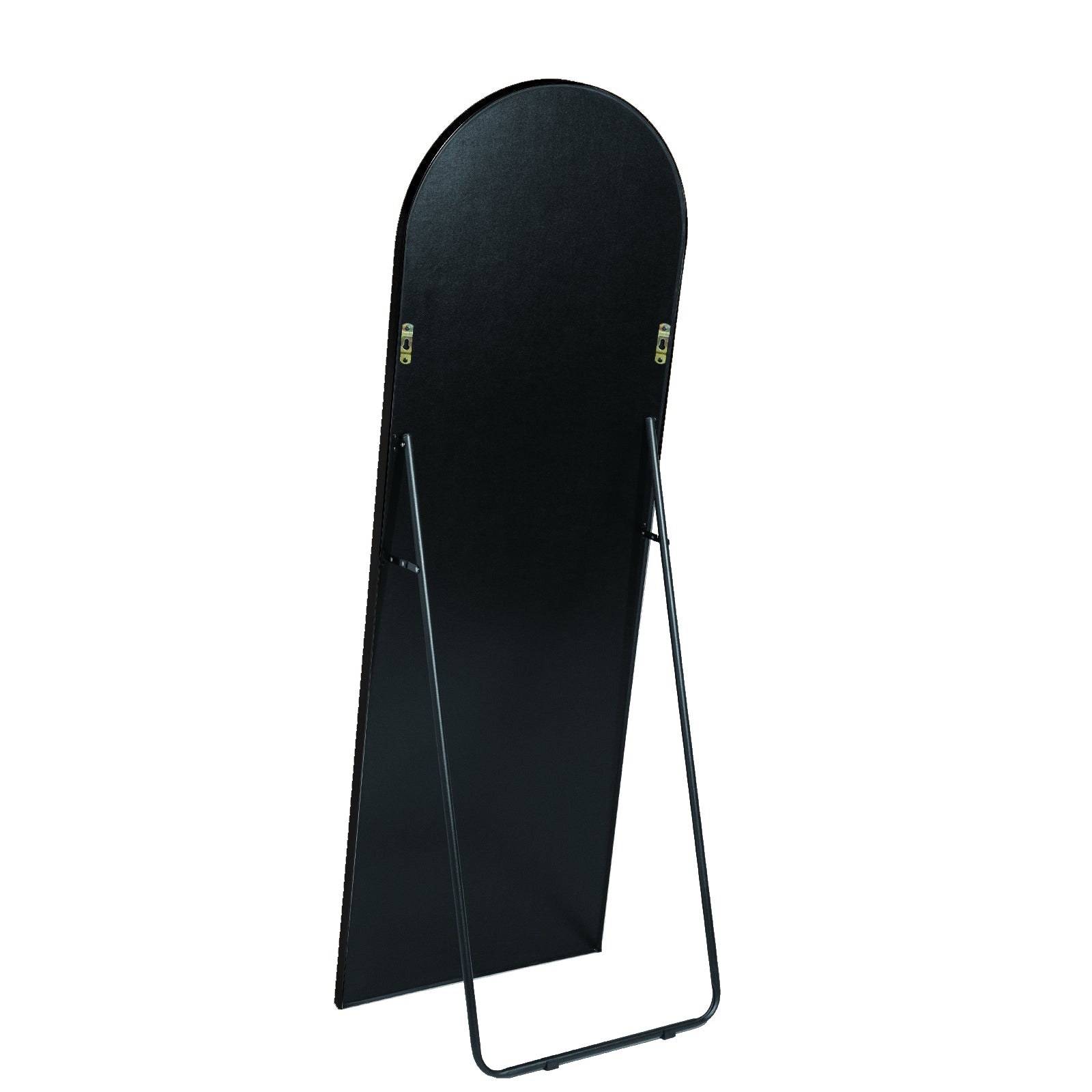 Black 63X20 Inch Metal Arch Stand Full Length Mirror Black Classic Mdf Glass Aluminium Alloy