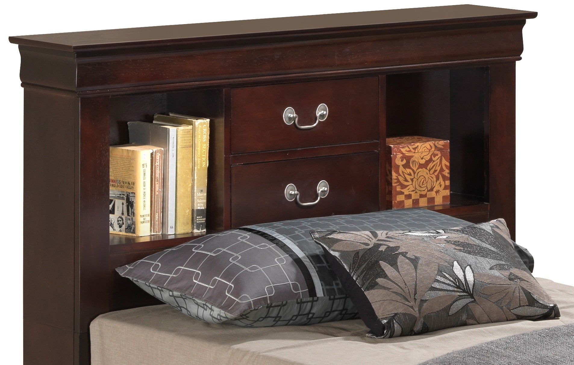 Louis Phillipe G3125B Tsb Twin Storage Bedcappuccino Box Spring Not Required Twin Cappuccino Partice Board Mdf Pine Wood