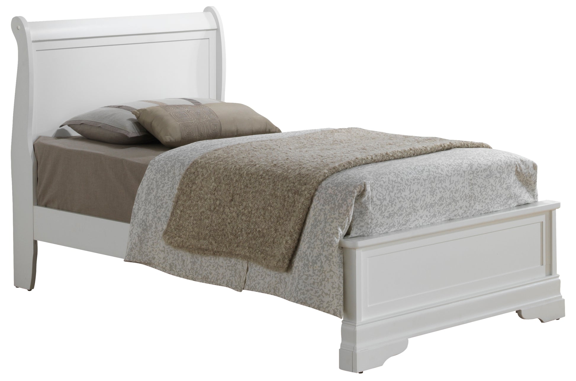 Louis Phillipe G3190E Tb3 Twin Bedwhite White Particle Board