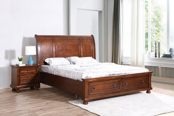 Meade G8900A Kb King Bed 4 Boxes Cherry Cherry Particle Board