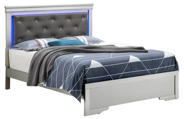 Lorana G6500C Kb3 King Bedsilver Champagne Champagne Particle Board