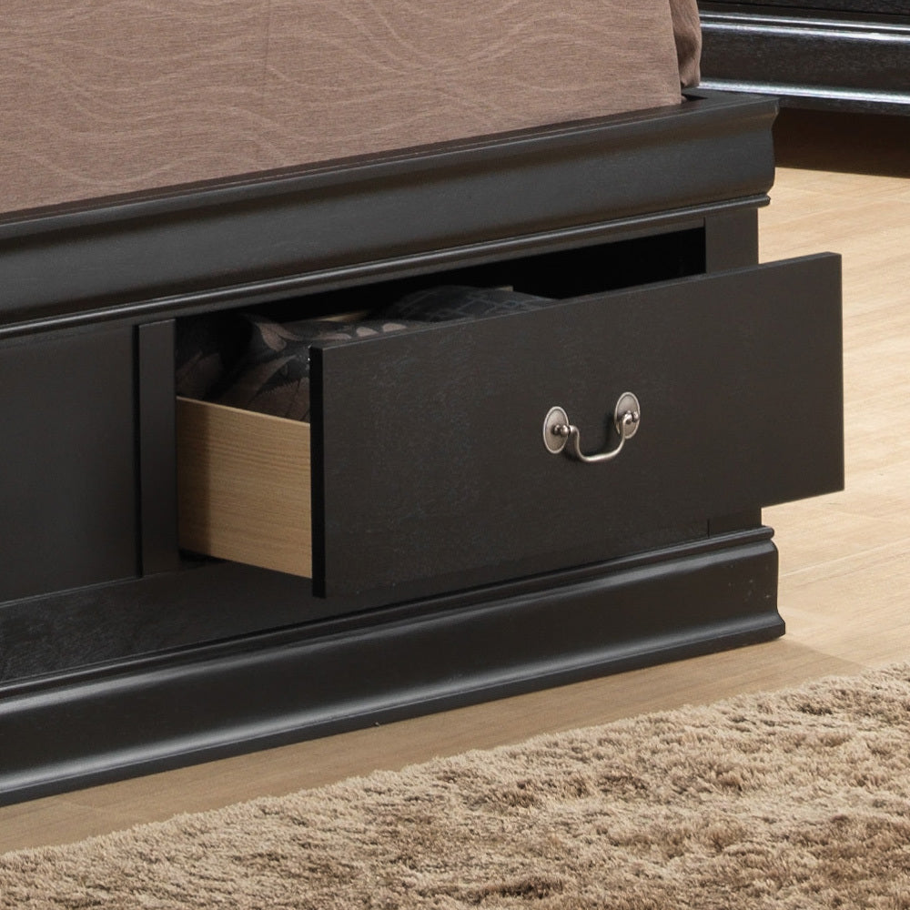 Louis Phillipe G3150B Ksb King Storage Bedblack Black Particle Board