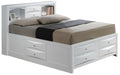 Marilla G1570G Qsb3 Queen Storage Bedwhite White Particle Board