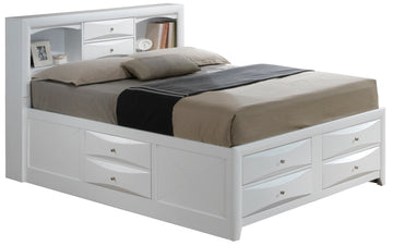Marilla G1570G Ksb3 King Storage Bedwhite White Particle Board
