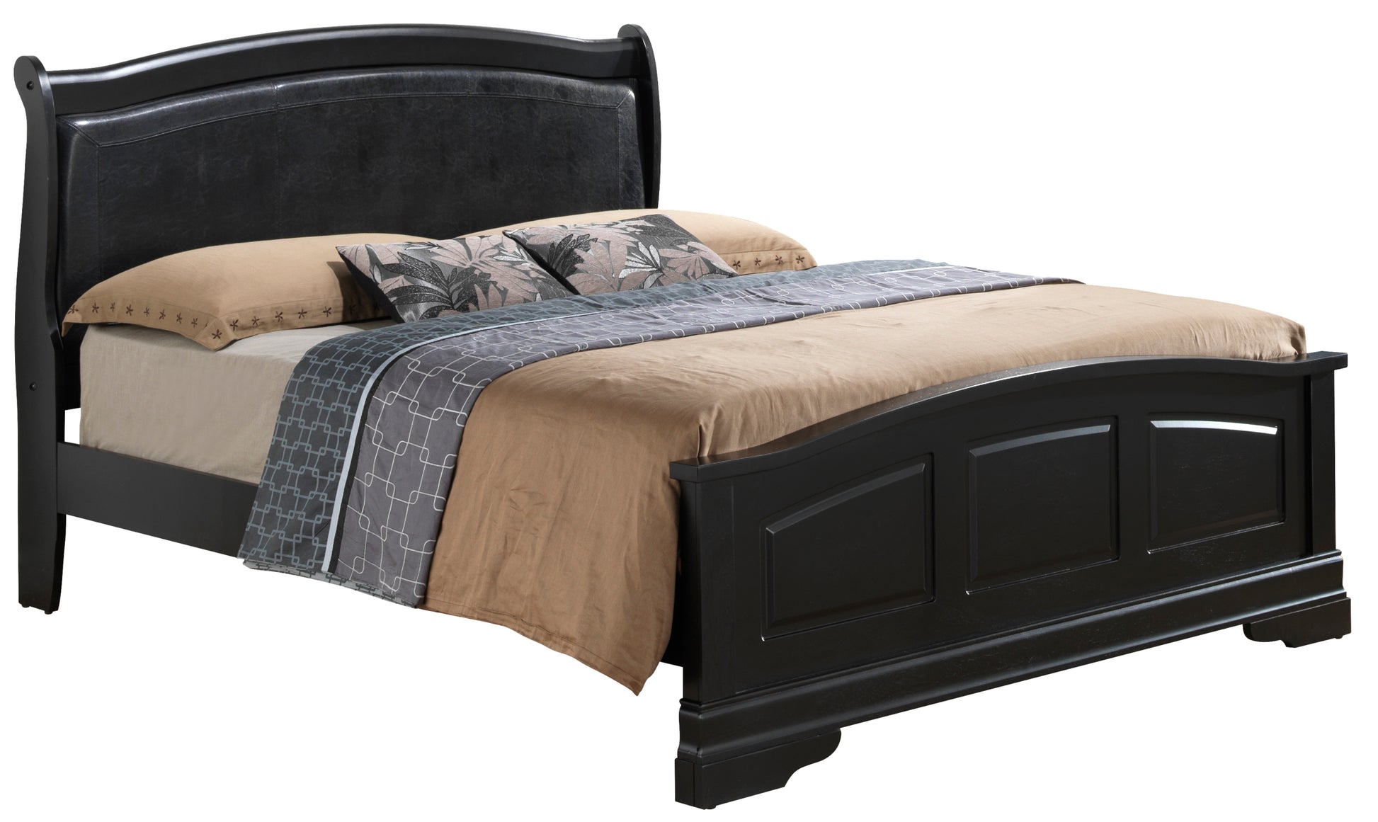 Louis Phillipe G3150C Fb2 Full Bedblack Black Particle Board