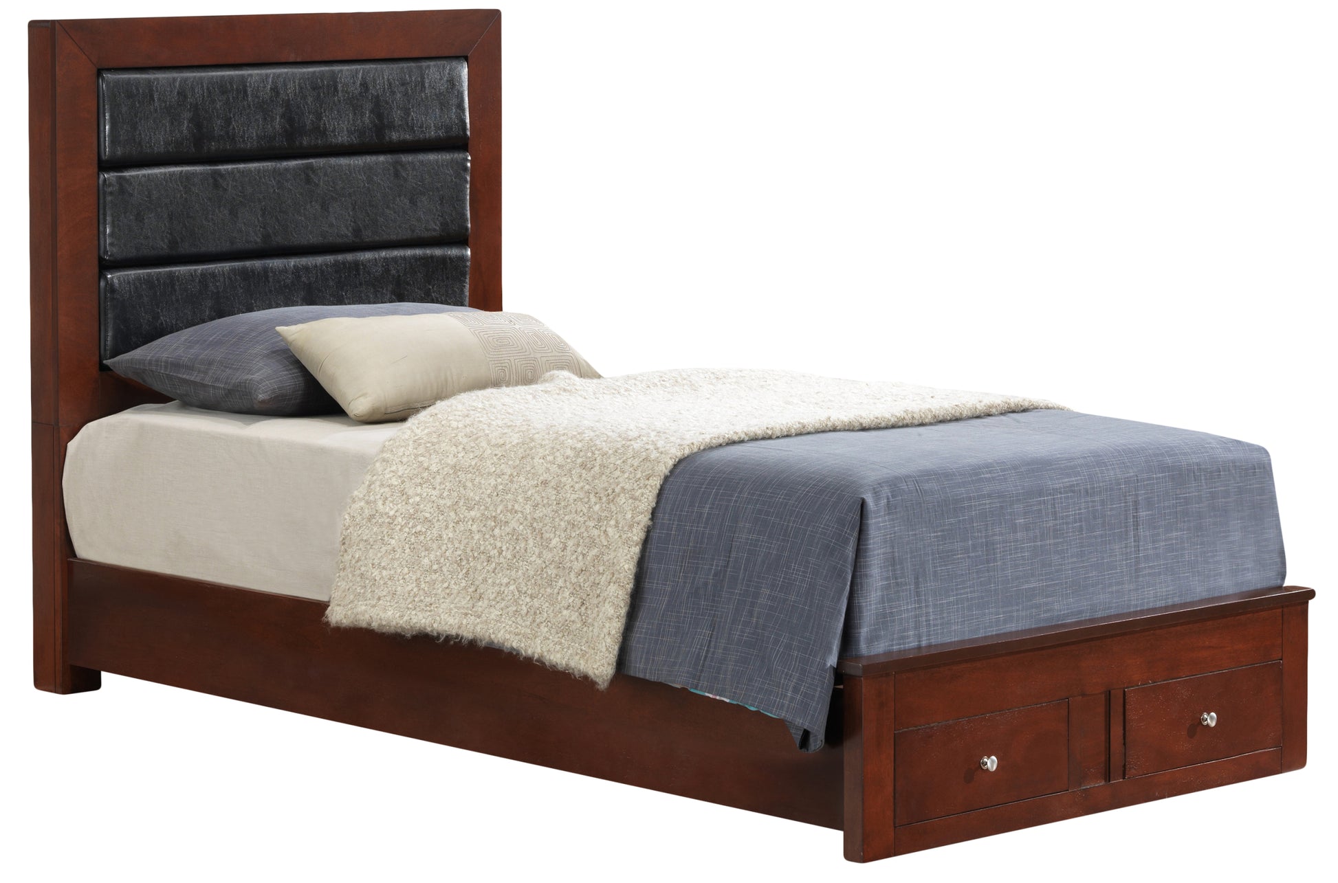 Burlington G2400C Tsb Twin Storage Bedcherry Twin Cherry Bedroom Storage Included Particle Board