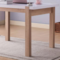 Modern Home White Tabletop Dining Table, White& Weathered White White Particle Board