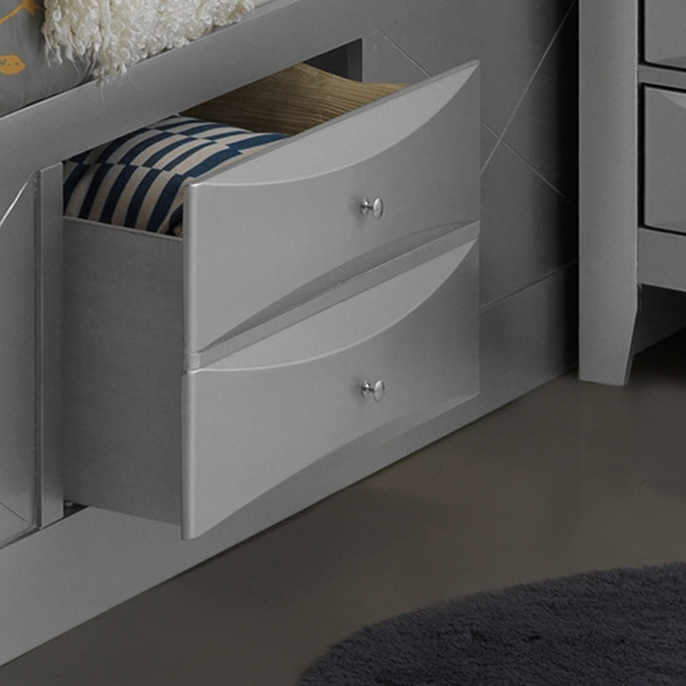 Marilla G1503G Ksb3 King Storage Bedsilver Champagne Champagne Particle Board