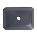 Tempered Glass Matte Bathroom Vessel Sink, Rectangle Bathroom Basin Tempered Glass Matt Gray Grey Bathroom Modern Glass
