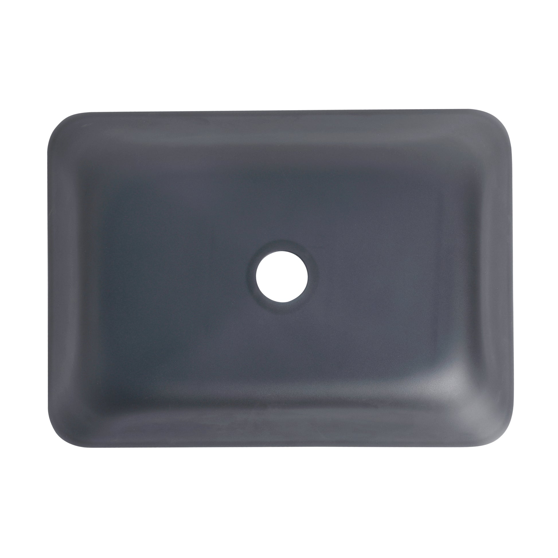 Tempered Glass Matte Bathroom Vessel Sink, Rectangle Bathroom Basin Tempered Glass Matt Gray Grey Bathroom Modern Glass