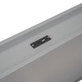 Modern Design Twin Size Platform Bed Frame With Built In Usb Port For Grey Color Grey Particle Board