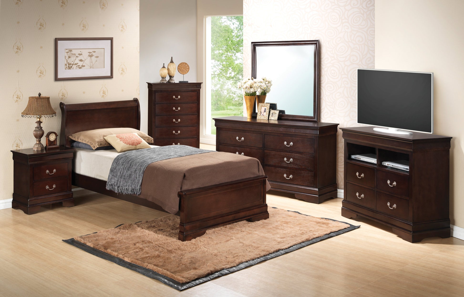 Louis Phillipe G3125E Tb3 Twin Bedcappuccino Beige Particle Board