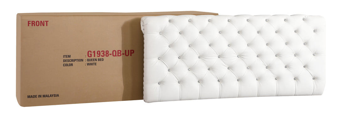 Maxx G1938 Fb Up Tufted Upholstered Bedwhite White Foam Pu