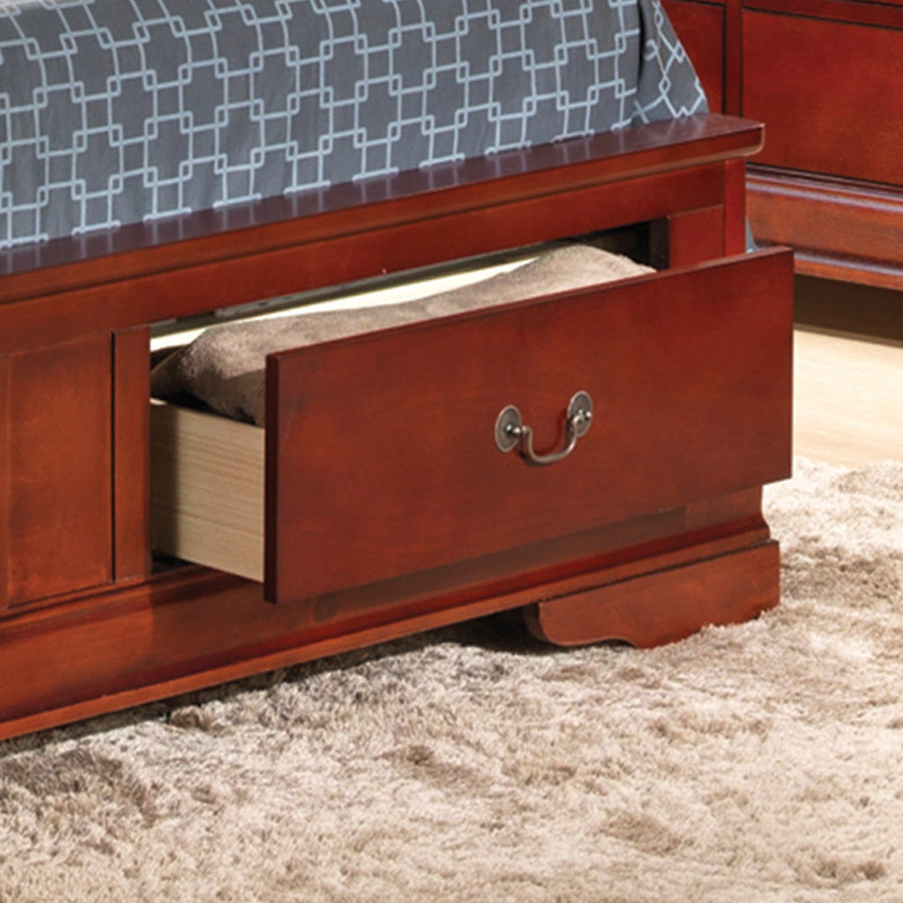 Louis Phillipe G3100D Qsb2 Queen Storage Bedcherry Cherry Particle Board