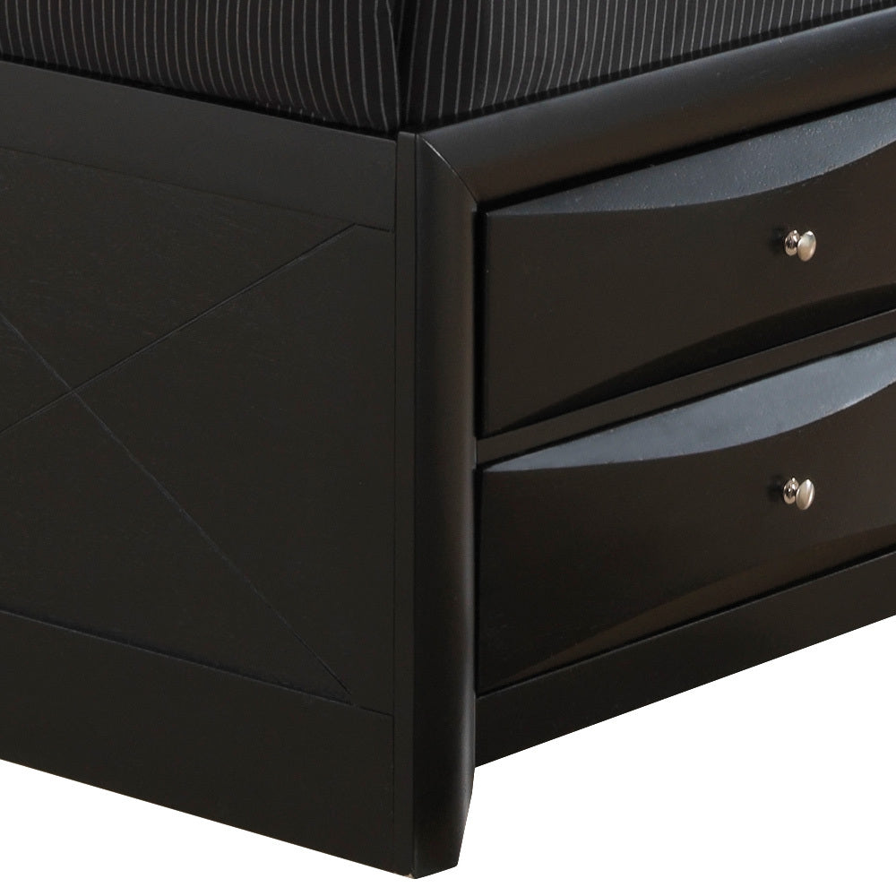 Marilla G1500G Qsb3 Queen Storage Bedblack Black Particle Board