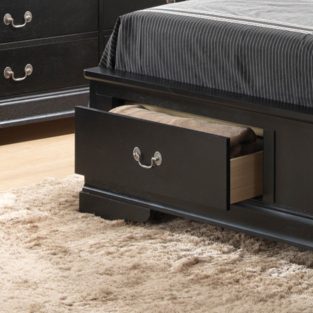 Louis Phillipe G3150D Ksb2 King Storage Bedblack Black Particle Board