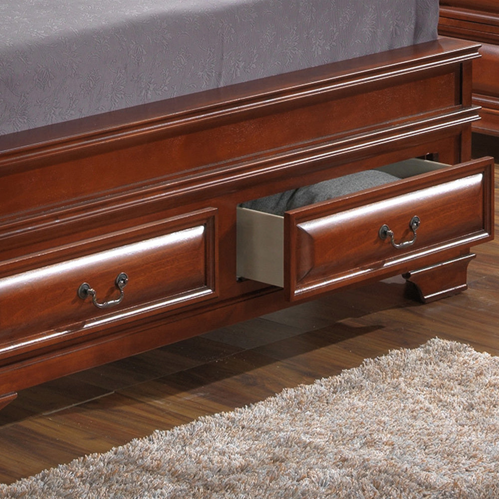 Lavita G8850E Fb5 Full Storage Bedoak Oak Particle Board