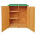 Xwt011 Wooden Shed Natural For Backyard Garden Big Tool Storage Flat Roof Tool Room 63.58