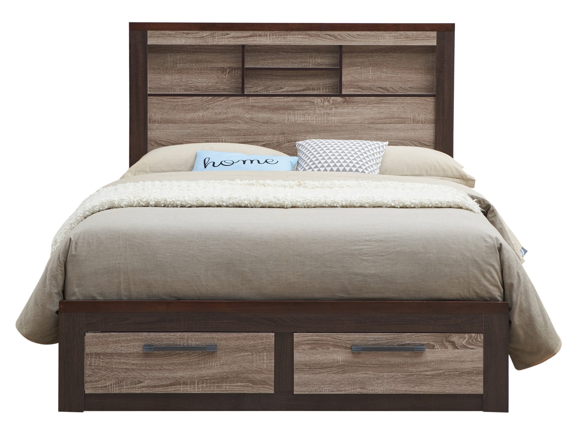 Magnolia G1400B Kb King Bedgray Brown Gray Mdf