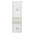 Full Size Murphy Bed With 1 Side Cabinet Storage Shelf, 61.5 Inch Cabinet Bed Folding Wall Bed With Desk Combo Perfect For Guest Room,Study, Office,White Old Sku:Bs300609Aac Box Spring Not Required Full White Wood White Pine Murphy Solid Wood Mdf