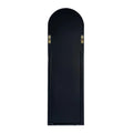 Black 63X20 Inch Metal Arch Stand Full Length Mirror Black Classic Mdf Glass Aluminium Alloy