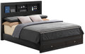 Burlington G2450D Ksb2 King Storage Bed 4 Boxes Black Box Spring Not Required King Black Particle Board