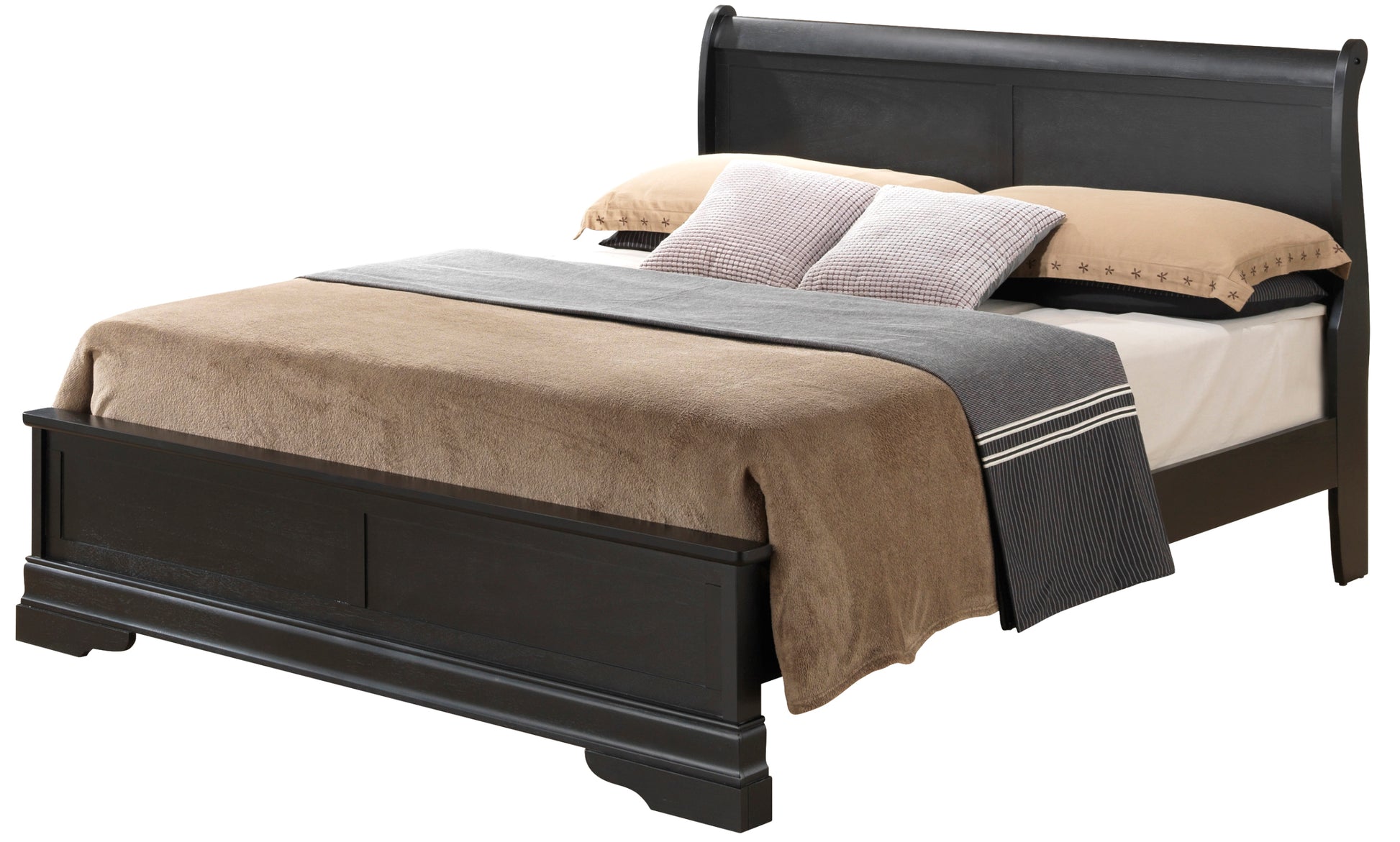 Louis Phillipe G3150E Fb3 Full Bedblack Black Particle Board