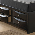 Marilla G1500G Qsb3 Queen Storage Bedblack Black Particle Board