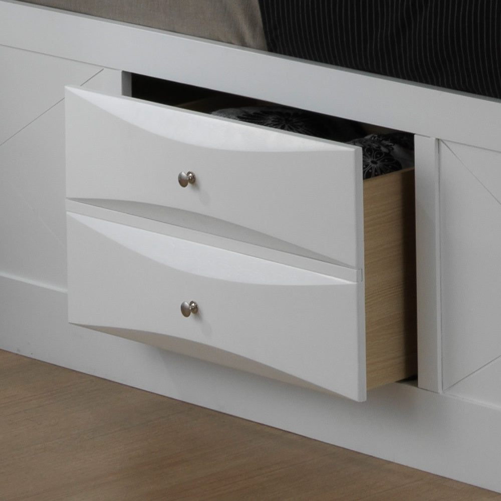 Marilla G1570G Ksb3 King Storage Bedwhite White Particle Board