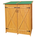 Xwt011 Wooden Shed Natural For Backyard Garden Big Tool Storage Flat Roof Tool Room 63.58