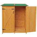 Xwt011 Wooden Shed Natural For Backyard Garden Big Tool Storage Flat Roof Tool Room 63.58