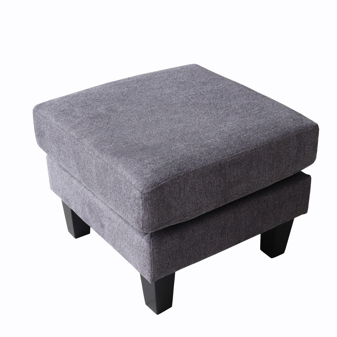 Fabric Ottoman Dark Grey Dark Grey Foam Fabric