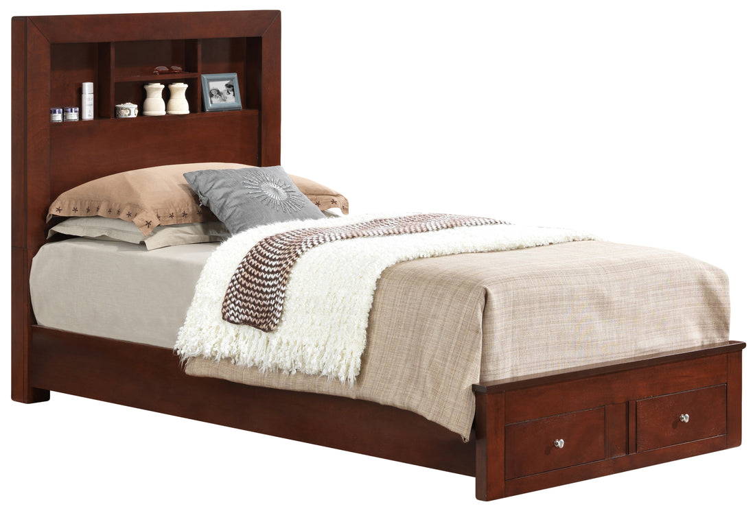 Burlington G2400D Tsb2 Twin Storage Bedcherry Twin Cherry Bedroom Storage Included Particle Board