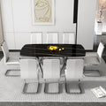 Large Modern Minimalist Rectangular Dining Table With 0.39 