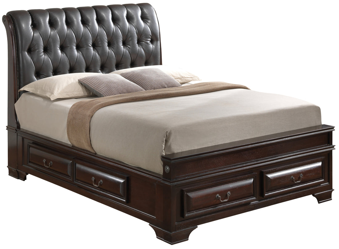 Lavita G8875E Fb5 Full Storage Bedcappuccino Beige Particle Board