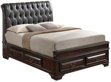 Lavita G8875E Fb5 Full Storage Bedcappuccino Beige Particle Board
