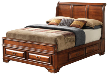 Lavita G8850A Qb Queen Storage Bedoak Oak Particle Board