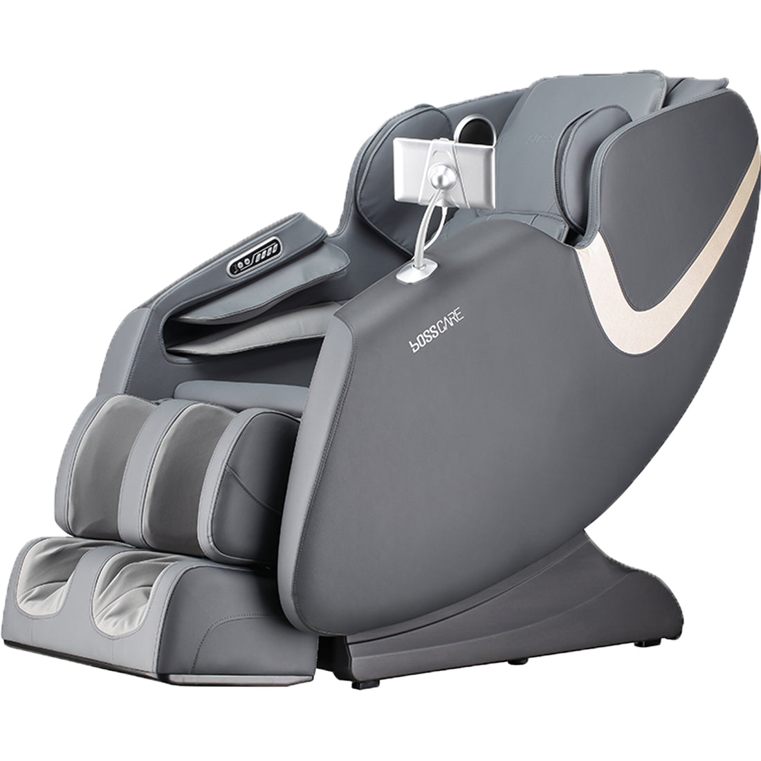 Bosscare 2023 Massage Chairs With Ai Voice Control Shiatsu Recliner Gray Gray Leather Leather