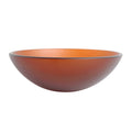 Tempered Glass Matte Bathroom Vessel Sink, Round Bathroom Basin Tempered Glass Matt Tea Brown Bathroom Modern Glass