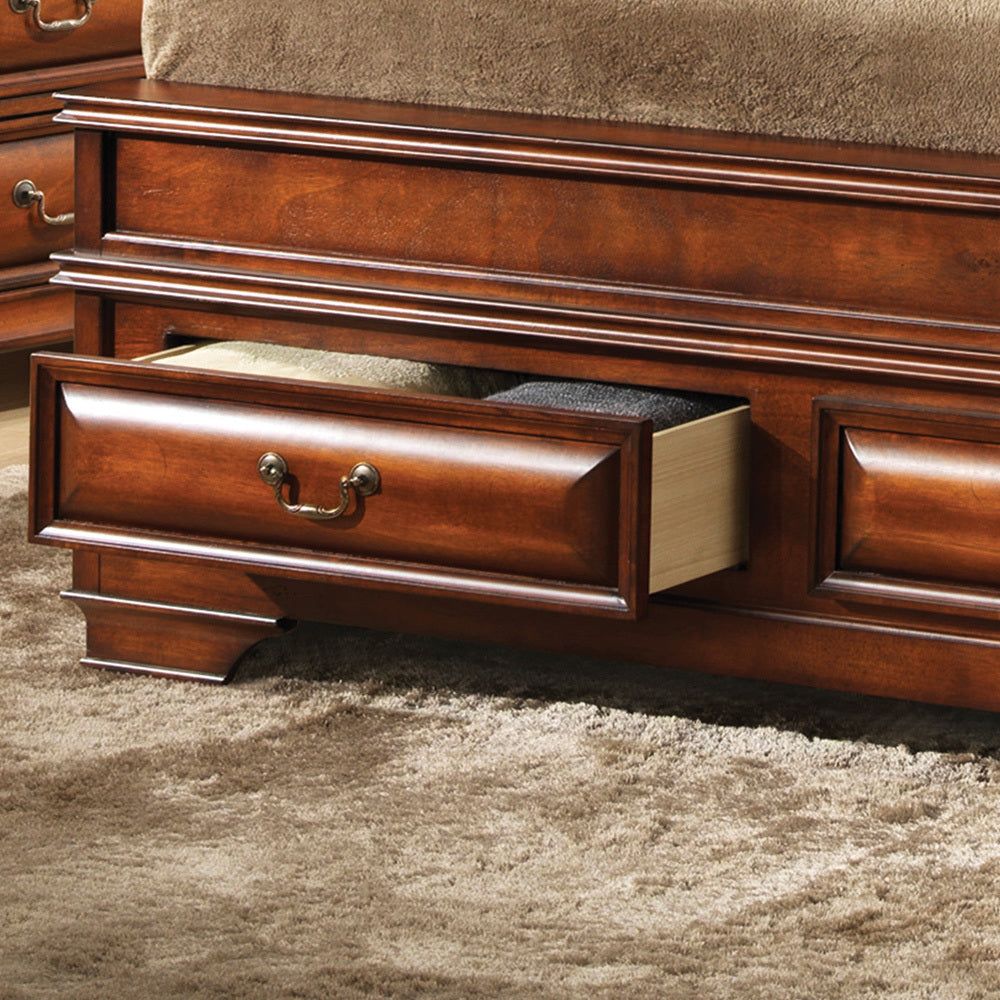 Lavita G8850A Qb Queen Storage Bedoak Oak Particle Board