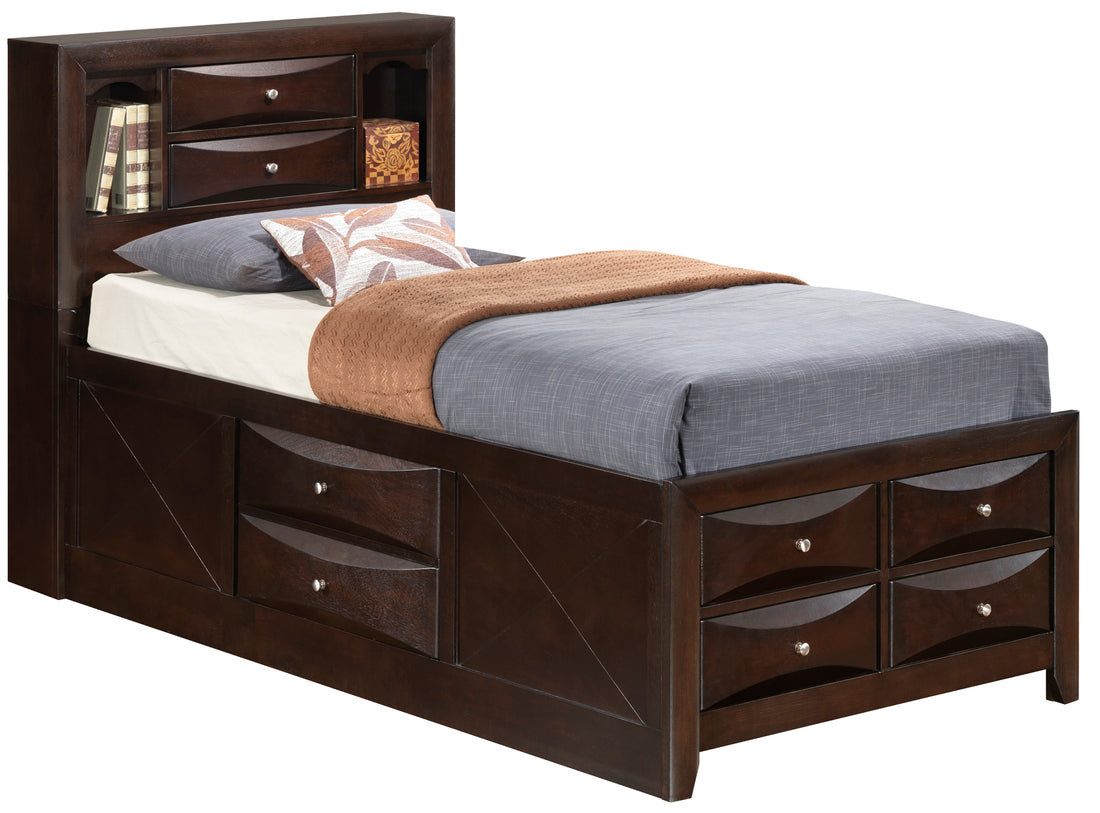 Marilla G1525G Tsb3 Twin Storage Bedcappuccino Beige Particle Board