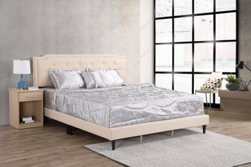 Deb G1103 Qb Up Queen Bed All In One Boxbeige Beige Foam Fabric