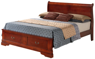 Louis Phillipe G3100D Qsb2 Queen Storage Bedcherry Cherry Particle Board