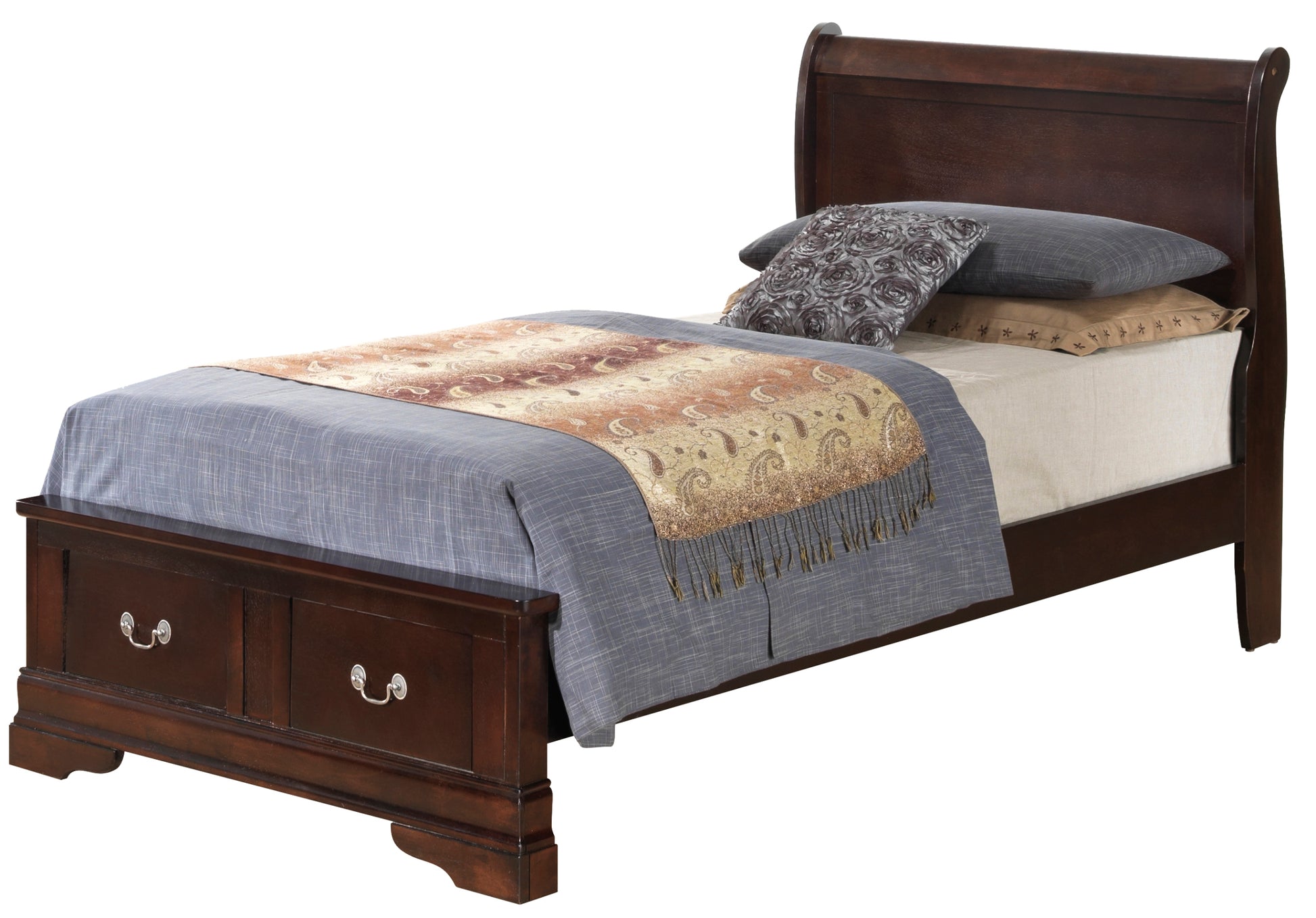 Louis Phillipe G3125D Tsb2 Twin Storage Bedcappuccino Beige Particle Board