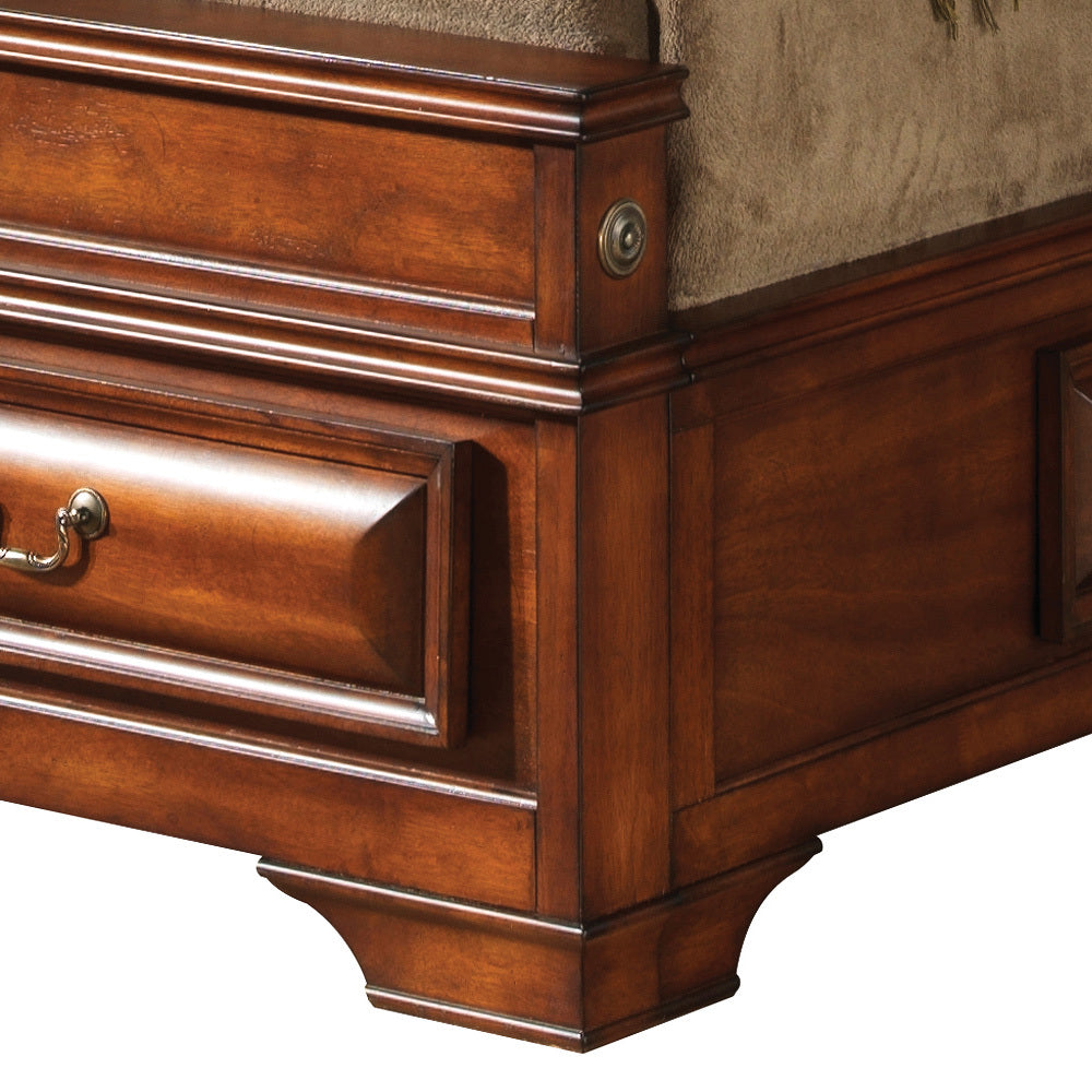 Lavita G8850A Kb King Storage Bedoak Oak Particle Board