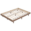 Modern Design Full Floating Platform Bed Frame For Walnut Color Walnut Particle Board